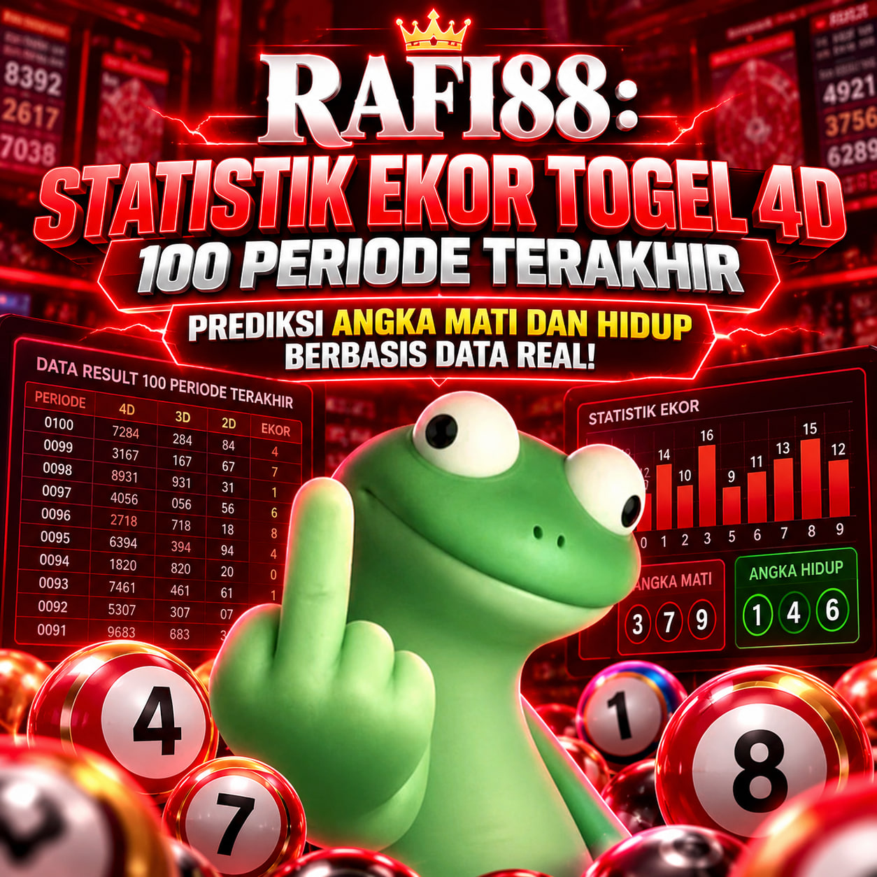 RAFI88: Statistik Ekor Togel 4D 100 Periode Terakhir, Prediksi Angka Mati Dan Hidup Berbasis Data Real!