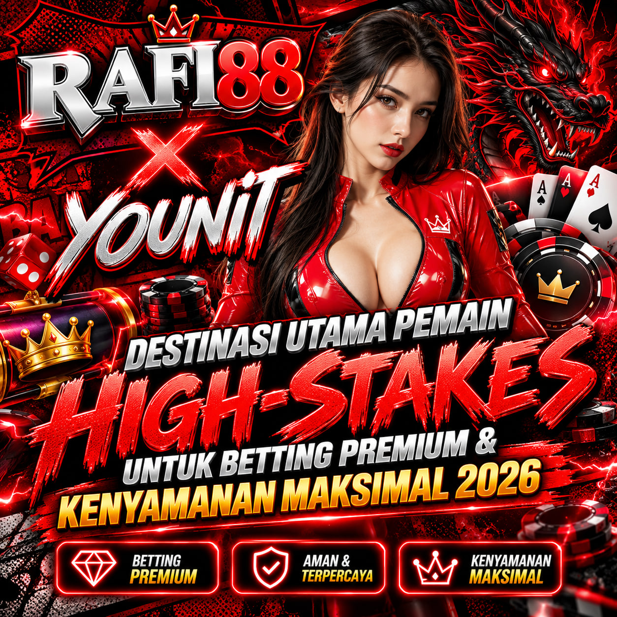 RAFI88 X YOUNIT Destinasi Utama Pemain High-Stakes untuk Betting Premium & Kenyamanan Maksimal 2026